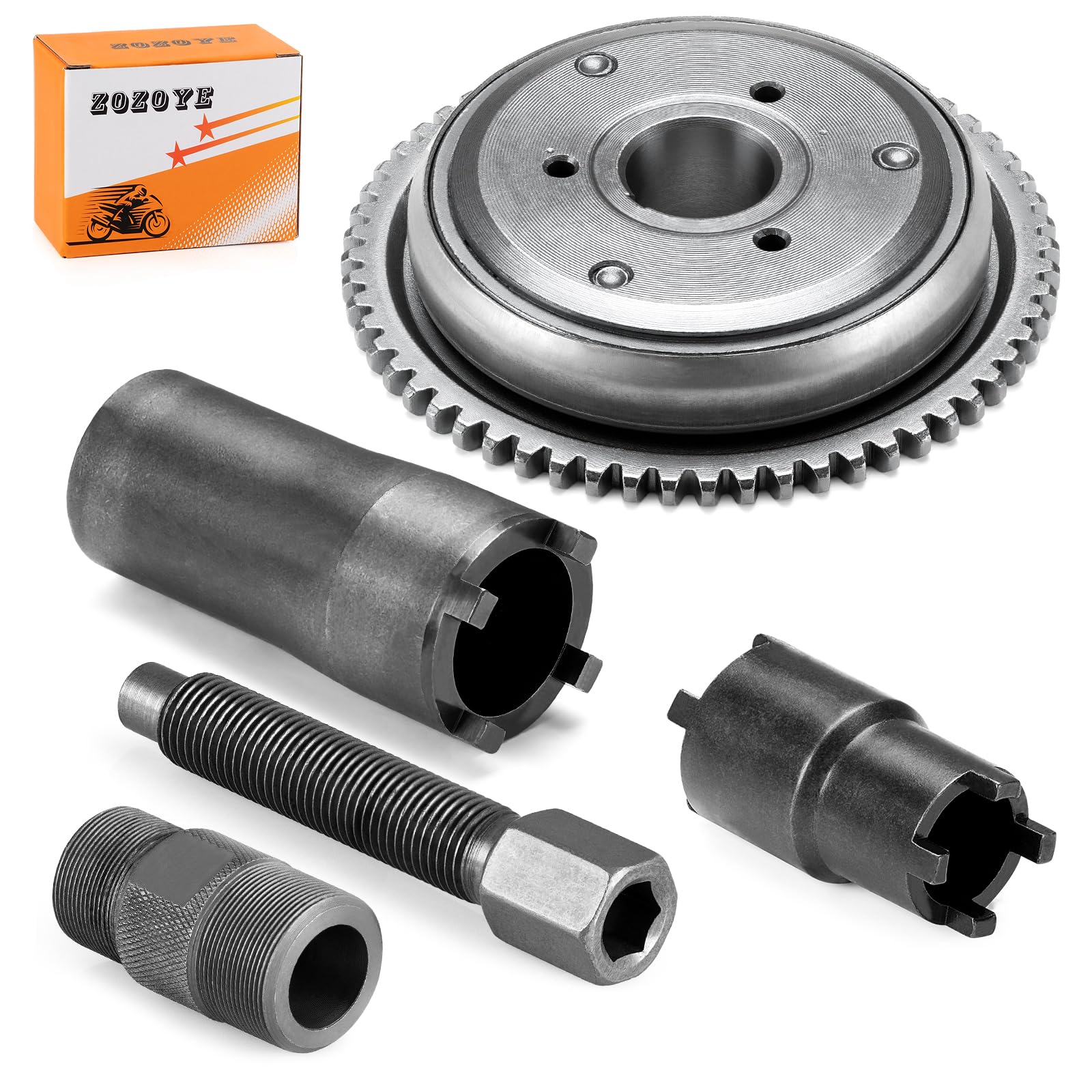 Amazon.com: Starter Clutch Kit Flywheel Puller & Nut Tool for GY6